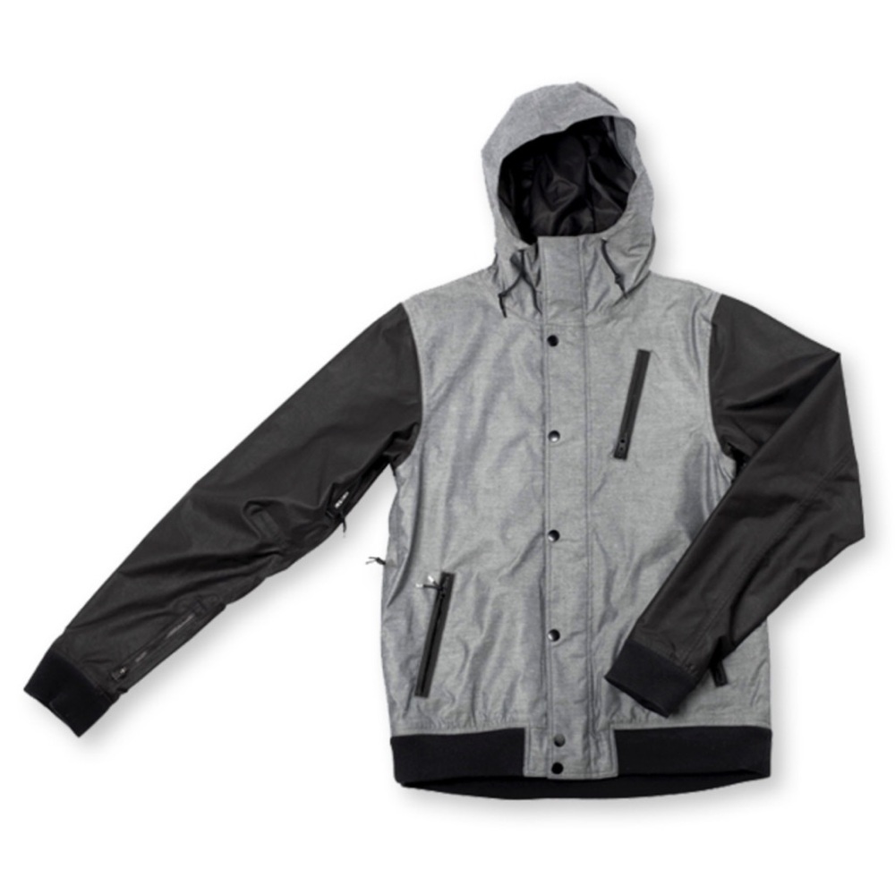 Holden Varsity Shell Snowboard Jacket in Black/Charcoal